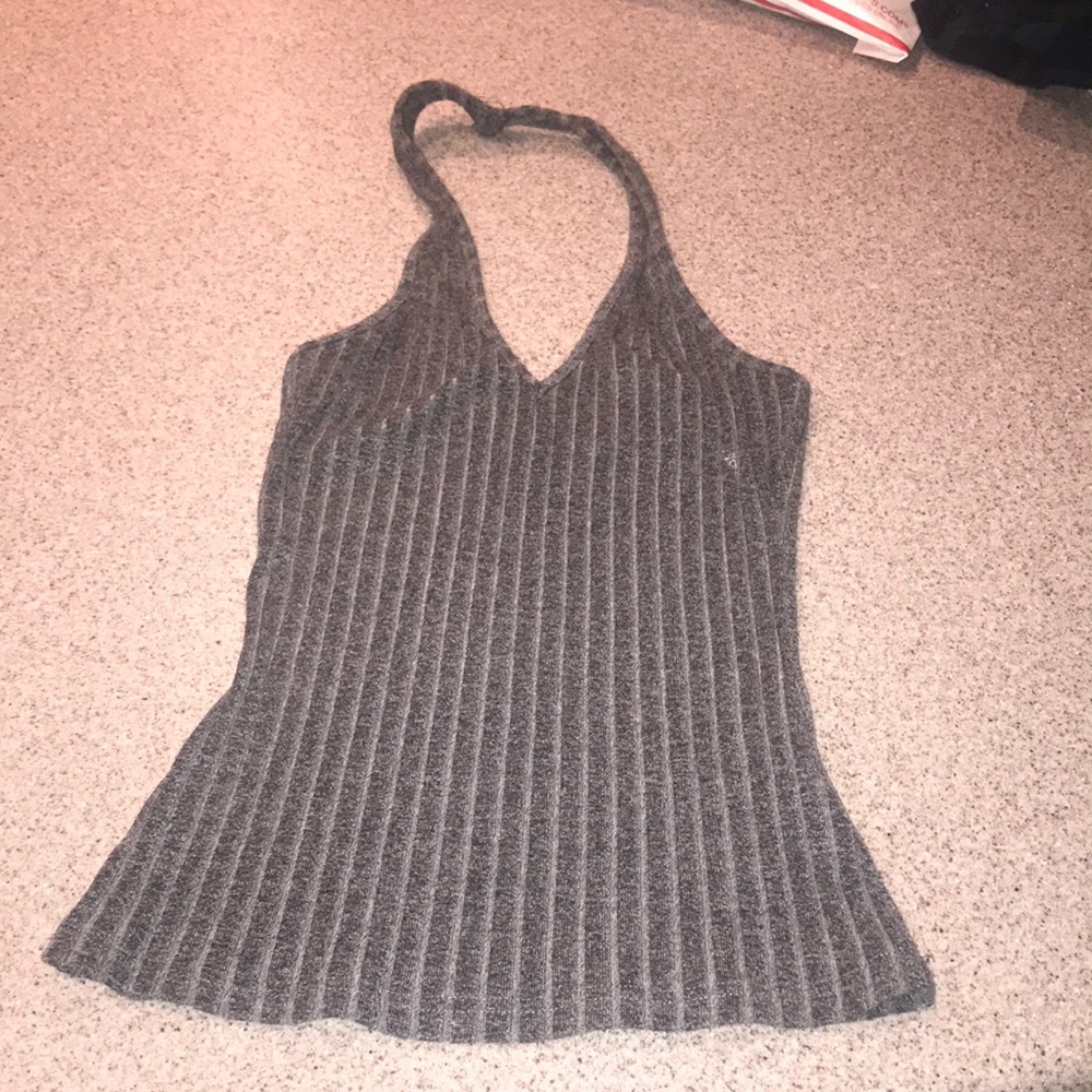 Cotton candy grey halter